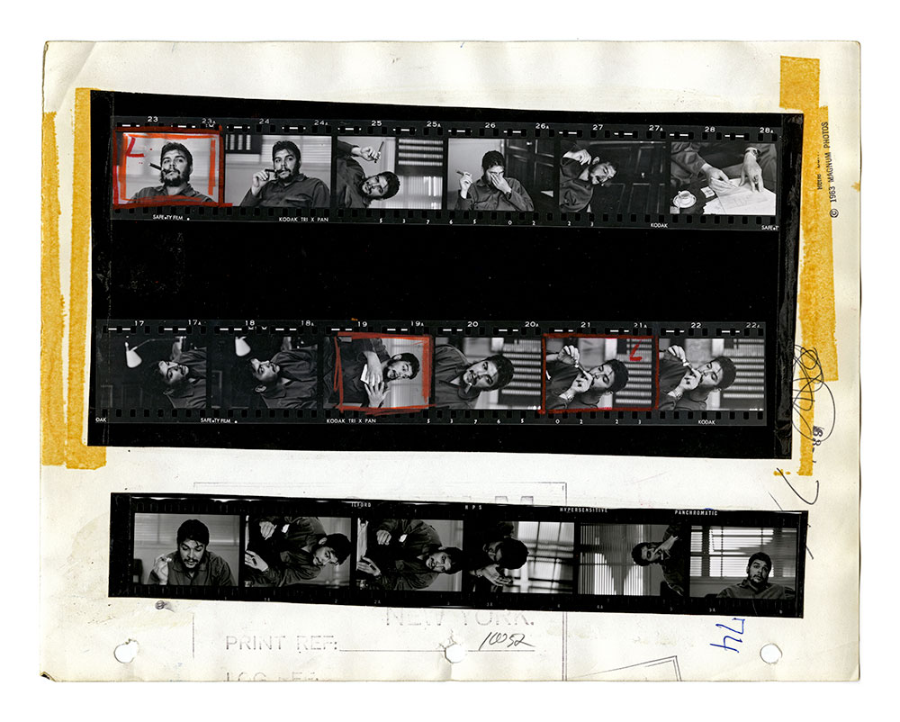 Ernesto „Che“ Guevara: Contact Sheet. ©René Burri/Magnum Photos